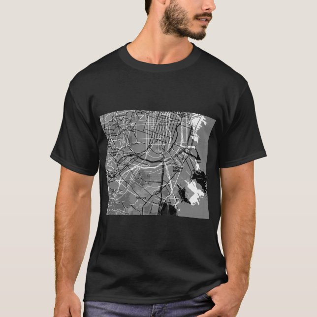 San Francisco Offset Toner Map T-Shirt (Vorderseite)