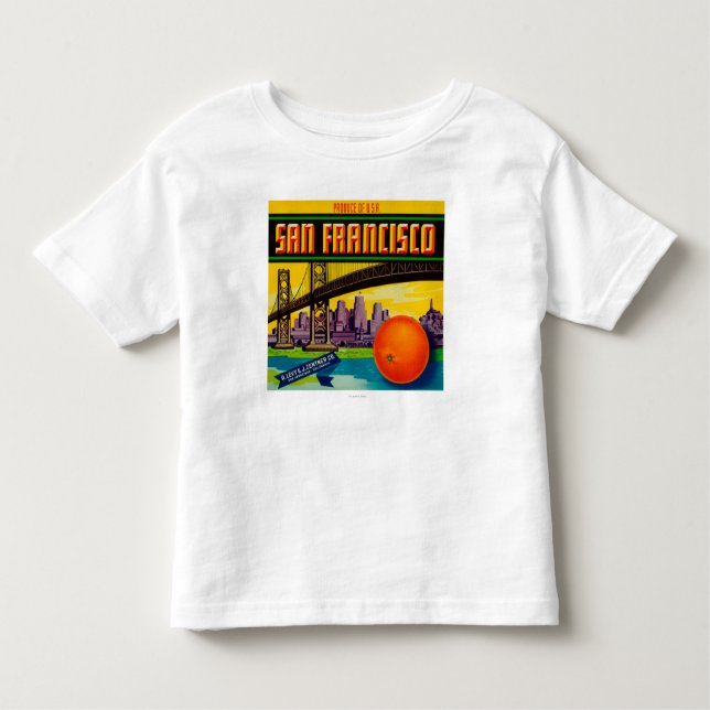 San Francisco orange Aufkleber Kleinkind T-shirt (Vorderseite)
