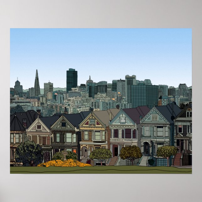 San Francisco Paint Ladys Poster (Vorne)