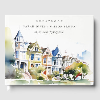 San Francisco Painted Ladies Landscape Wedding Gästebuch