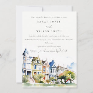 San Francisco Painted Ladies Scape Paare Dusche Einladung