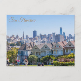 San Francisco Painted Ladys City Skyline Postkarte