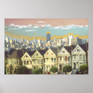 San Francisco Painted Ladys - Fine Art Print Poster