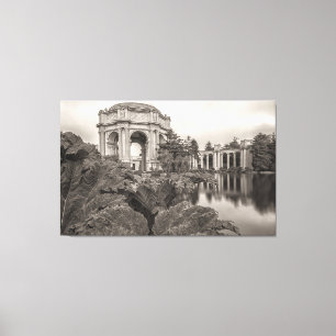 San Francisco Palace of Fine Art Sepia  Leinwanddruck