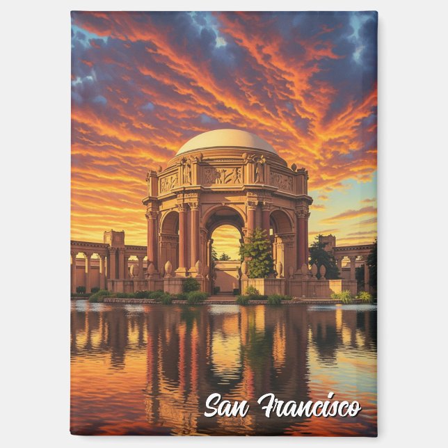 San Francisco Palace of Fine Arts Sunset Magnet (Vorderseite)