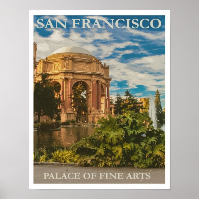 San Francisco Palace of Fine Arts Vintage Poster (Vorne)