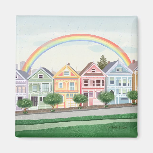 San Francisco Pastel Anstrich Ladys Magnet (Vorne)