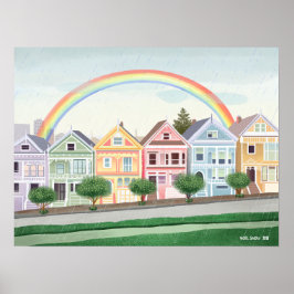 San Francisco Pastel Anstrich Ladys Poster