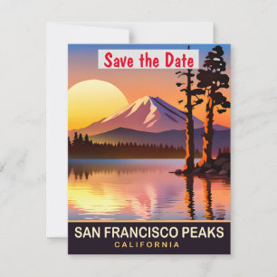 San Francisco Peaks Arizona Hochzeits-Einladung Save The Date