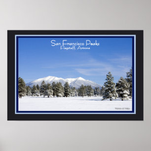 San Francisco Peaks Arizona im Schnee Fotografie Poster
