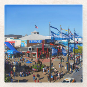 San Francisco Pier 39 #12 Glass Untersetzer