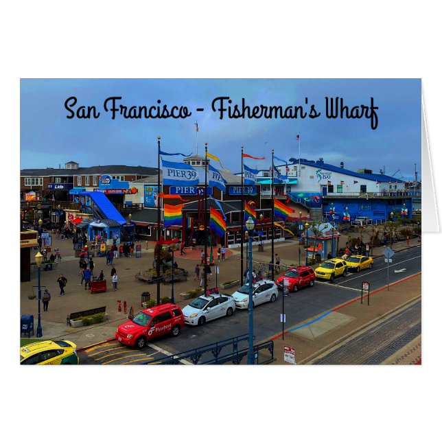 San Francisco Pier 39 Preis #1-2 Karte (Vorderseite (Horizontal))