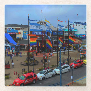 San Francisco Pier 39 Pride #1 Untersetzer aus Gla