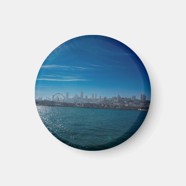 San Francisco Pier 39 Wasserfront-Fotografie Magnet (Vorne)