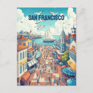 San Francisco Pier Postkarte