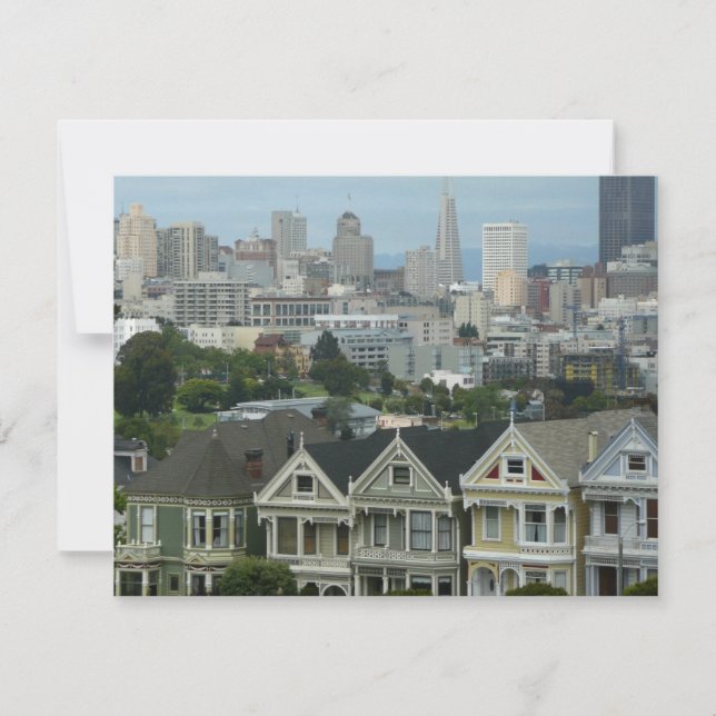 San Francisco Postcard Row City Scene Fotografie (Vorderseite)