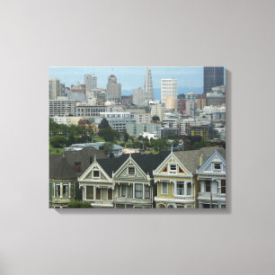 San Francisco Postcard Row City Scene Fotografie Leinwanddruck