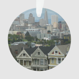 San Francisco Postcard Row City Scene Fotografie Ornament