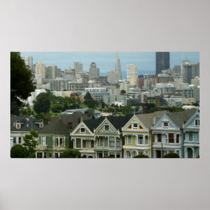 San Francisco Postcard Row City Scene Fotografie Poster
