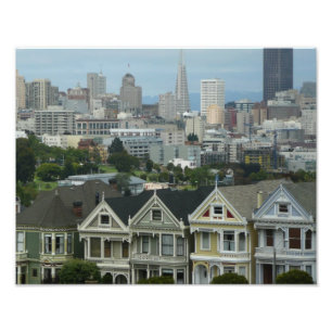 San Francisco Postcard Row Stadt Szene Fotografie