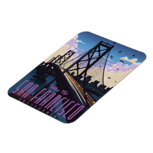 San Francisco Reiseplakat Magnet