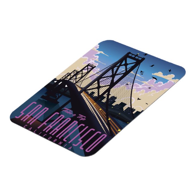 San Francisco Reiseplakat Magnet (Linke Seite)