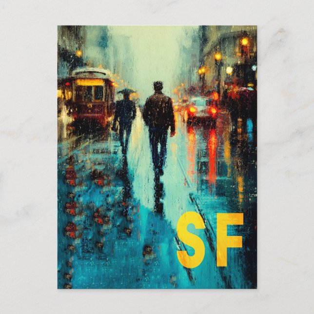 San Francisco Reiseplakat Postkarte (Vorderseite)