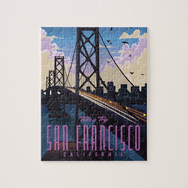 San Francisco Reiseplakat Puzzle (Vertikal)