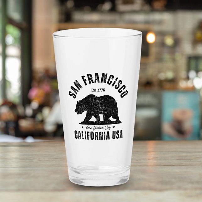 San Francisco Retro California Travel Glas (Von Creator hochgeladen)