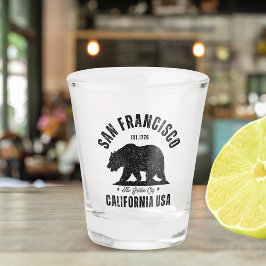 San Francisco Retro California Travel Schnapsglas