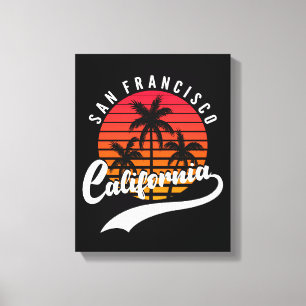 San Francisco Retro Sunset Canvas Print Leinwanddruck