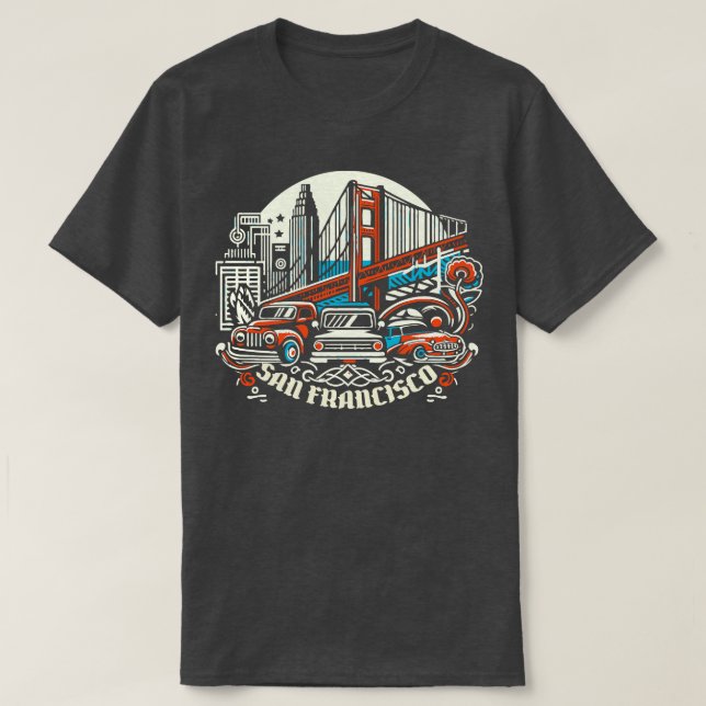 San Francisco Retrostil T-Shirt (Design vorne)