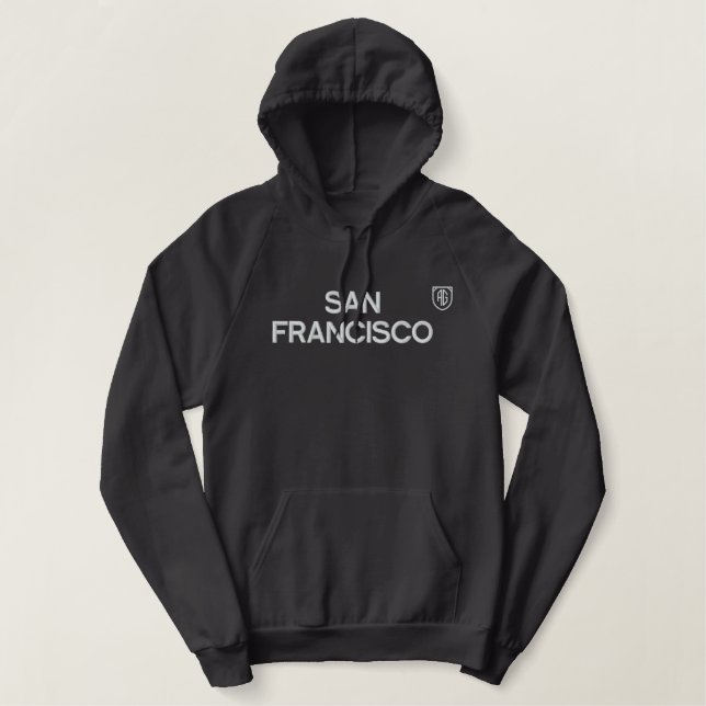 SAN FRANCISCO SCHWEISS BESTICKTER HOODIE (Design vorne)