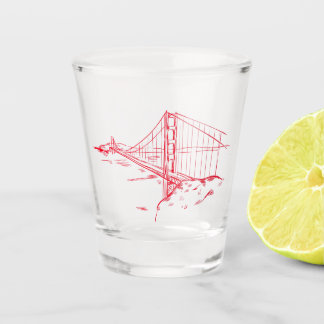 San Francisco Shot Glass w/ Golden Gate Bridge Schnapsglas