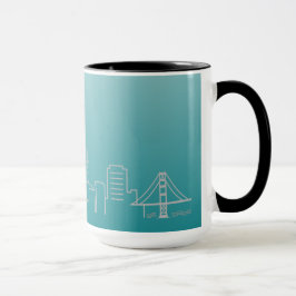 San Francisco silberne Stadtskyline-Wecker-Tasse Tasse