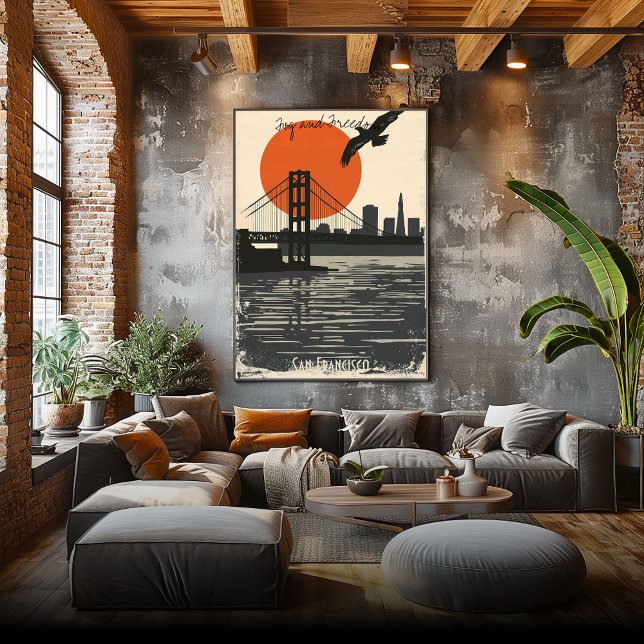 San Francisco Silhouetten - Goldenes Tor Reflektio Poster (Von Creator hochgeladen)