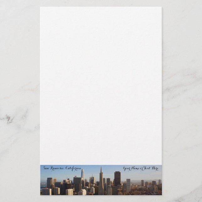 San Francisco Skyline #8 Stationery Briefpapier (Vorderseite)