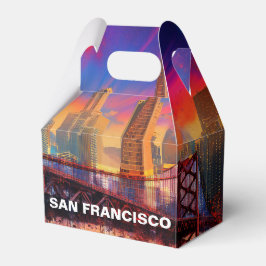 San Francisco Skyline Abstrakte Kunst Geschenkschachtel