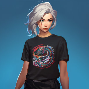 San Francisco Skyline Anime Dragon: Lunar Neues Ja T-Shirt