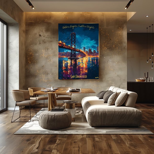 San Francisco Skyline bei Dusk Poster - Romantik (Von Creator hochgeladen)