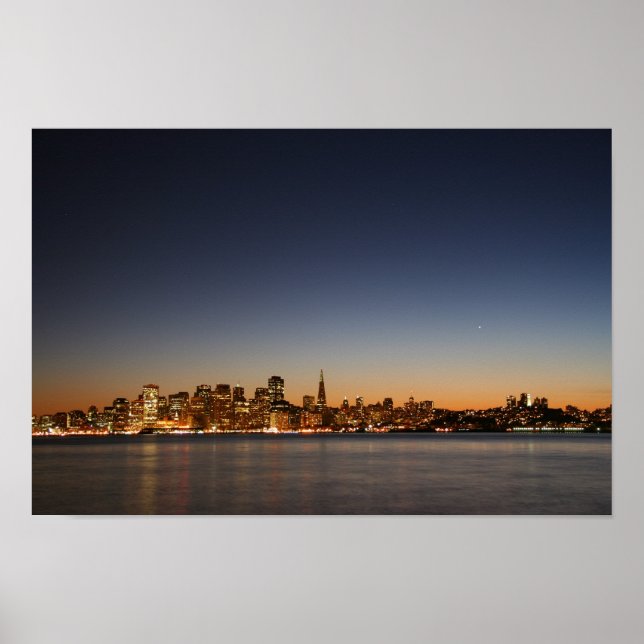 San Francisco Skyline bei Sunset Poster (Vorne)