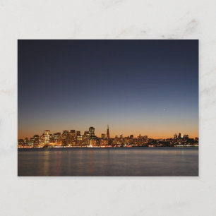San Francisco Skyline bei Sunset Postkarte