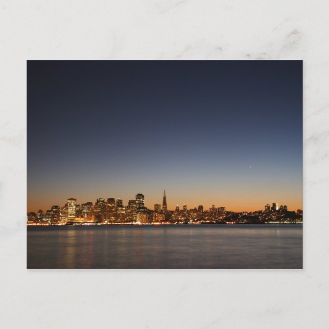 San Francisco Skyline bei Sunset Postkarte (Vorderseite)