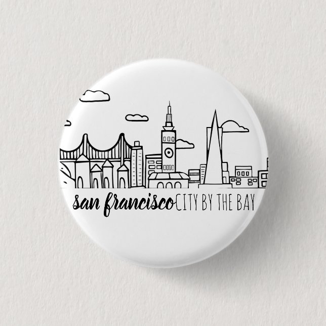 San Francisco Skyline Button (Vorderseite)