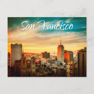 San Francisco Skyline California USA Staaten Postkarte