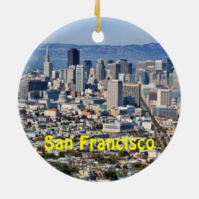 San Francisco Skyline Holiday Ornament (Hinten)