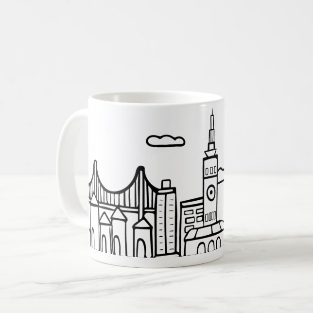 San Francisco Skyline Kaffeetasse (Vorderseite Links)