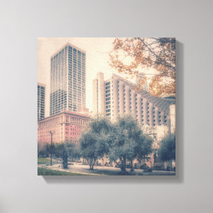 San Francisco Skyline mit Herbstbaum Leinwanddruck