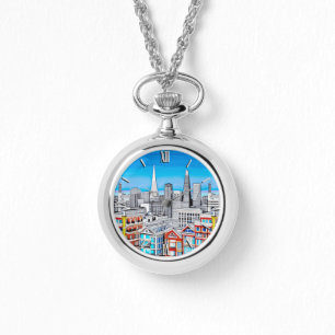 San Francisco Skyline Poster Art Armbanduhr