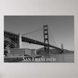 San Francisco Skyline | SF Gloden Gate Bridge Poster